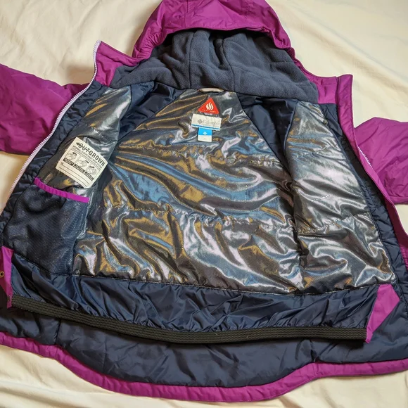 Columbia Girls Omni Heat Insulated Ski Jacket Size M 10-12